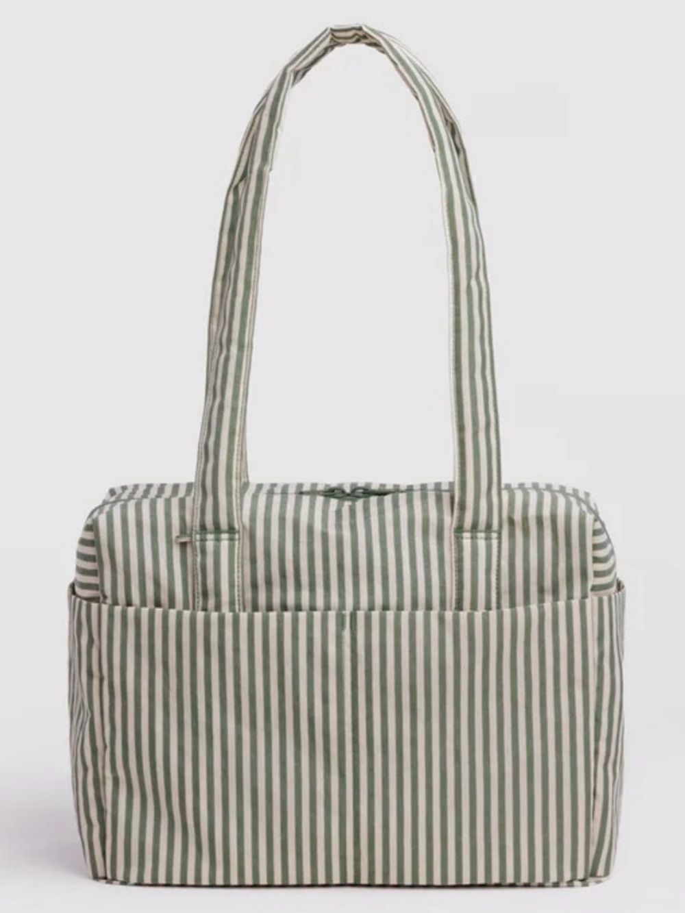 BAGGU Small Cloud Carry On in Sage Stripe New With Tags Sold Out HTF